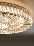 Clear Aria flush fitting ceiling light with hand-polished glass, imported from the UK