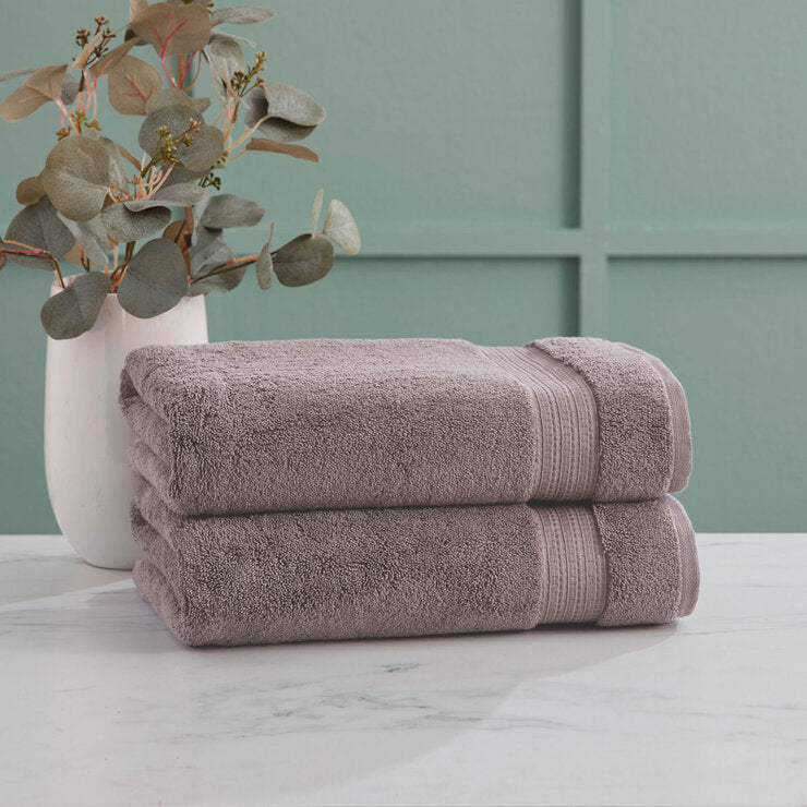 Grandeur purple bath towel 2 pack 76x147cm - British product