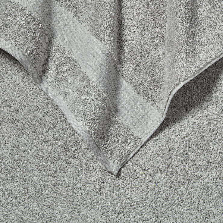 Grandeur 100% cotton bath towels 2 pack light grey - British product