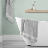 Grandeur 100% Cotton Light Grey Bath Sheets 2 Pack - British product