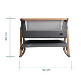 Tutti Bambini CoZee Air Bedside Rocking Crib, Oak & Charcoal GOODS Costco UK