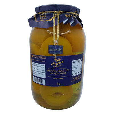 Coquet Gourmet ganze Pfirsiche in Sirup 3L Obst aus der Dose