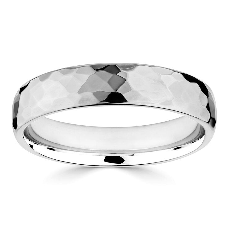 Costco hammered platinum wedding ring 5.0mm, UK version