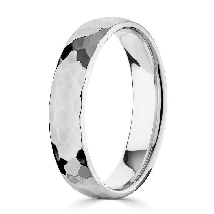 Costco hammered platinum wedding ring 5.0mm, UK version