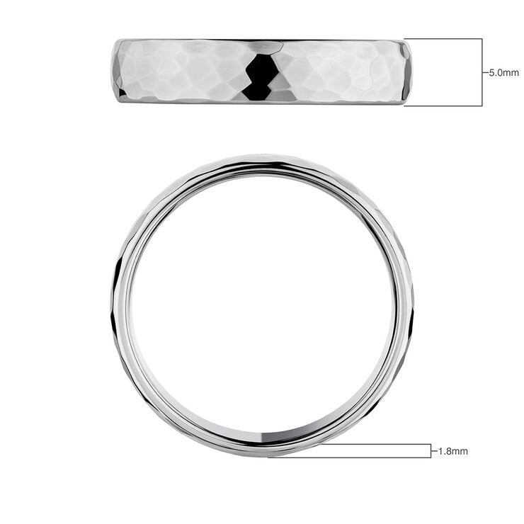 Costco hammered platinum wedding ring 5.0mm, UK version