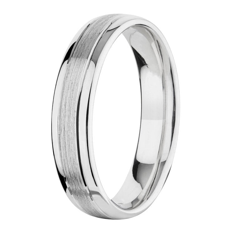 Costco platinum wedding ring luxury court satin polished 5.0mm (British brand)