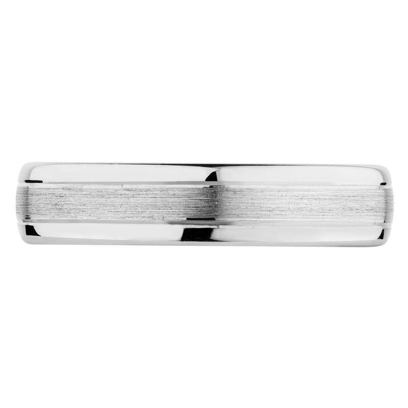 Costco platinum wedding ring luxury court satin polished 5.0mm (British brand)