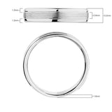 Costco platinum wedding ring luxury court satin polished 5.0mm (British brand)
