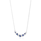 Costco blue sapphire diamond necklace 14ct white gold (British brand)