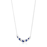 Costco blue sapphire diamond necklace 14ct white gold (British brand)