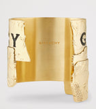 Givenchy tape cuff bracelet distressed brass Paris 1952, imported from the UK