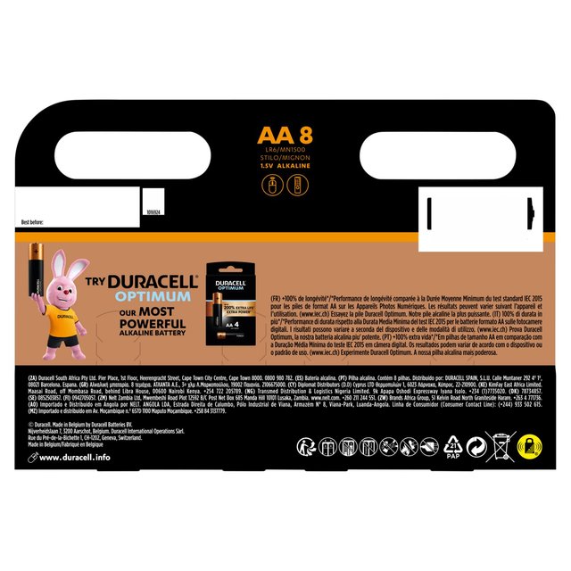 Duracell Plus 100% AA Alkaline Batteries   8 per pack GOODS M&S   