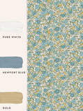 Laura Ashley Tapete Newport Blue Loveston 10M, UK-Version