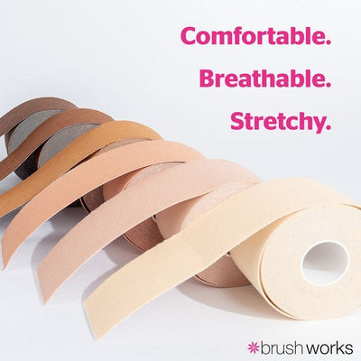 Brushworks Body Tape Shade 1.0 Vanilla - Dehnbares Klebeband zur Stützung