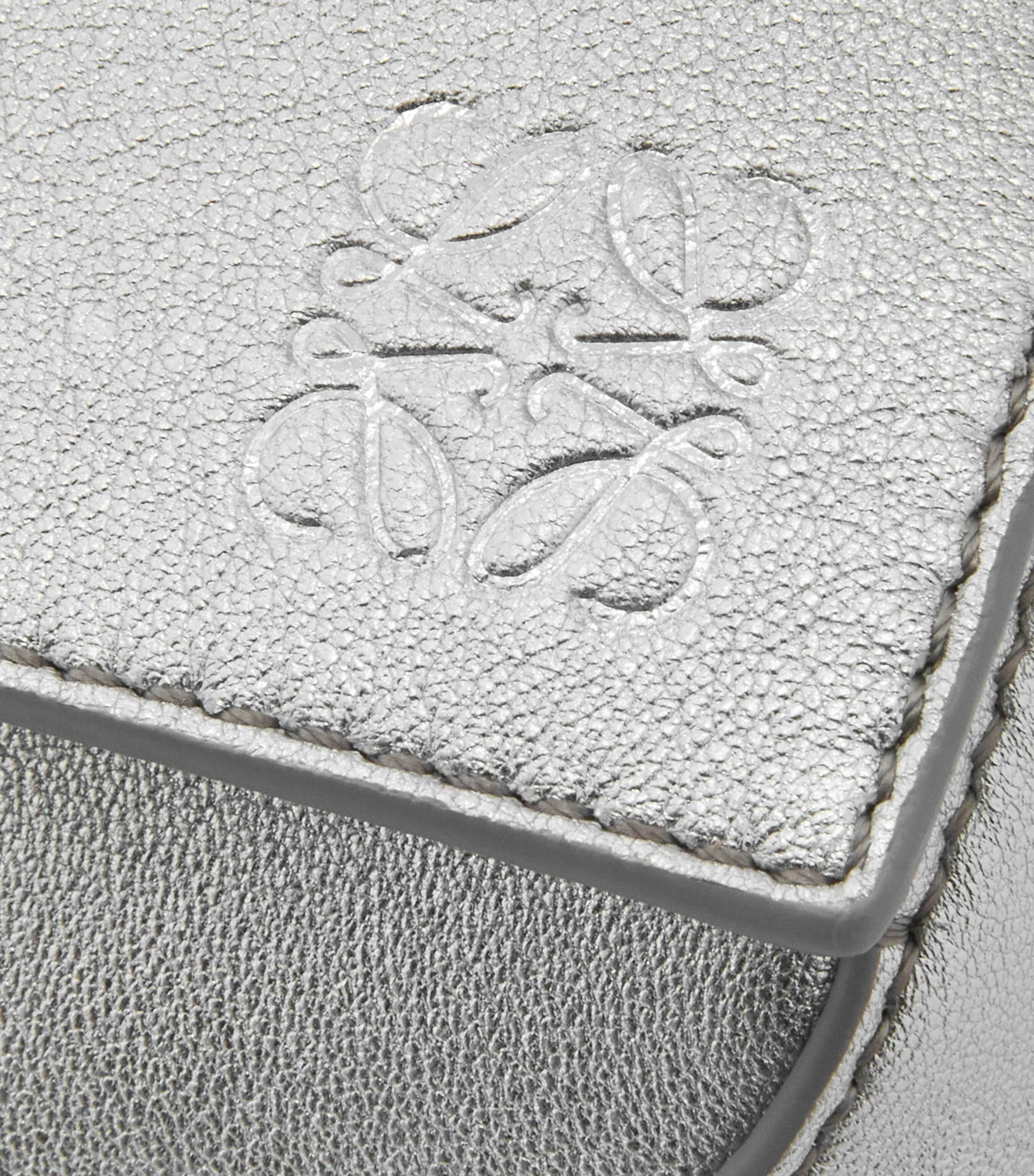 LOEWE small metallic leather Puzzle top-handle bag, UK version