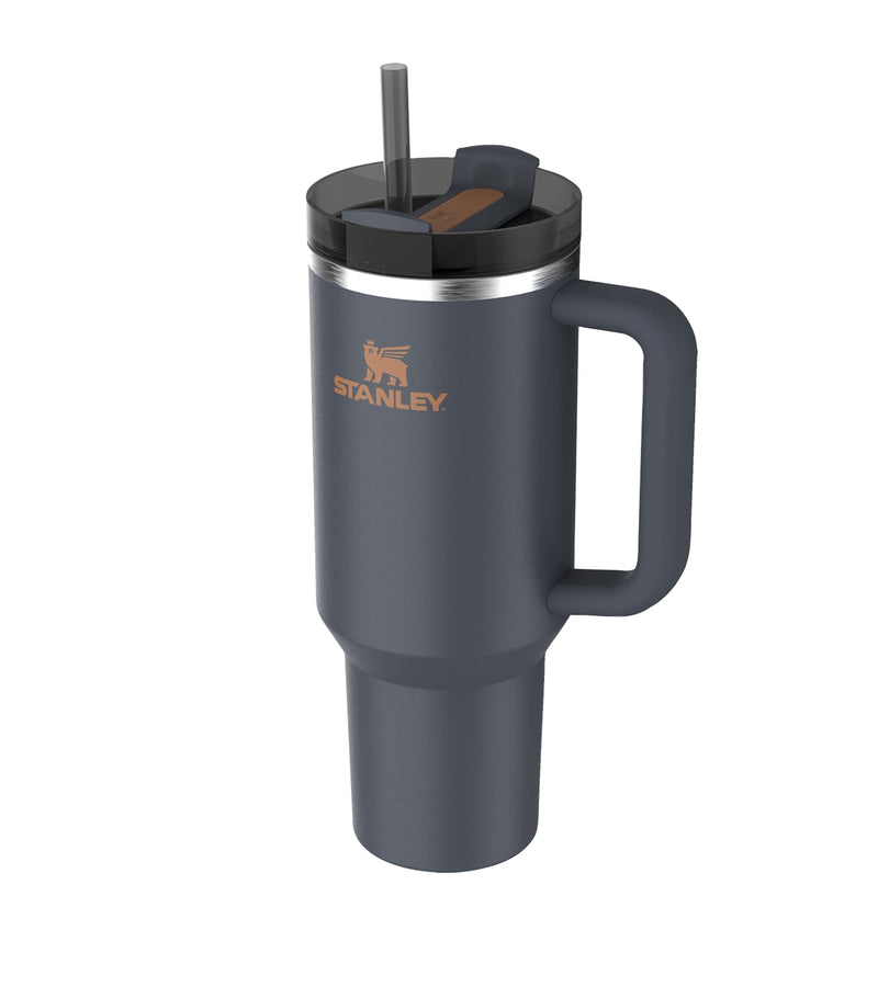 Vacuum-Insulated Stainless Steel Tumbler with Handle and Straw, 1.18L Capacity