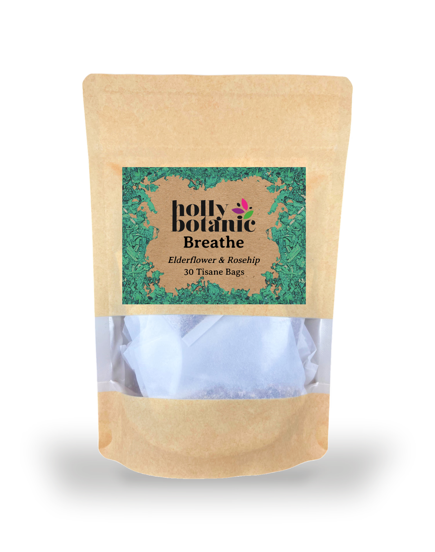 Holly Botanic Breathe Tisane elderflower rosehip 30 tea bags, UK version