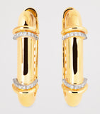L'Atelier Nawbar yellow gold diamond Buoy Lock earrings - British product