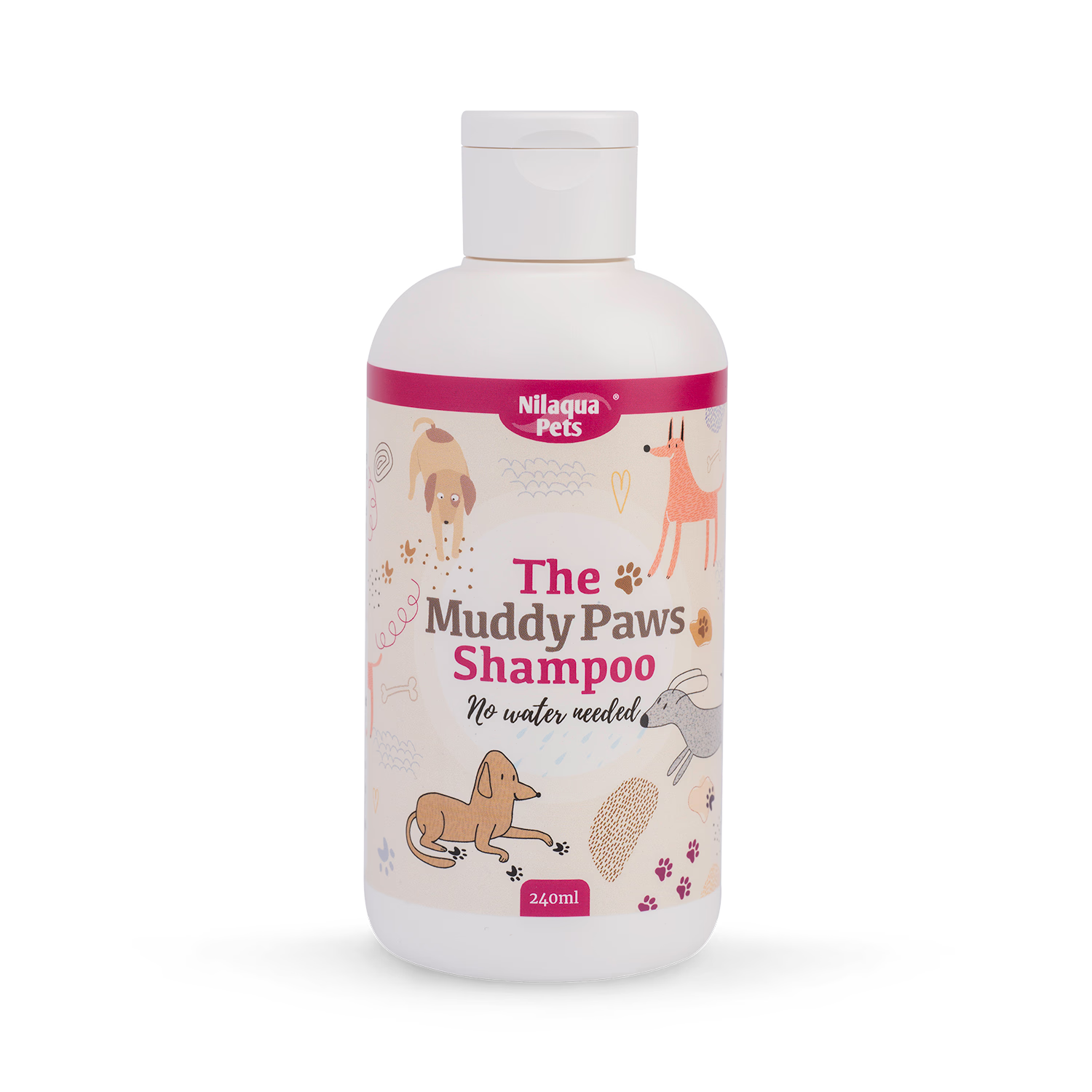 Muddy Paws deep cleansing towel off pet shampoo 240ml - British product