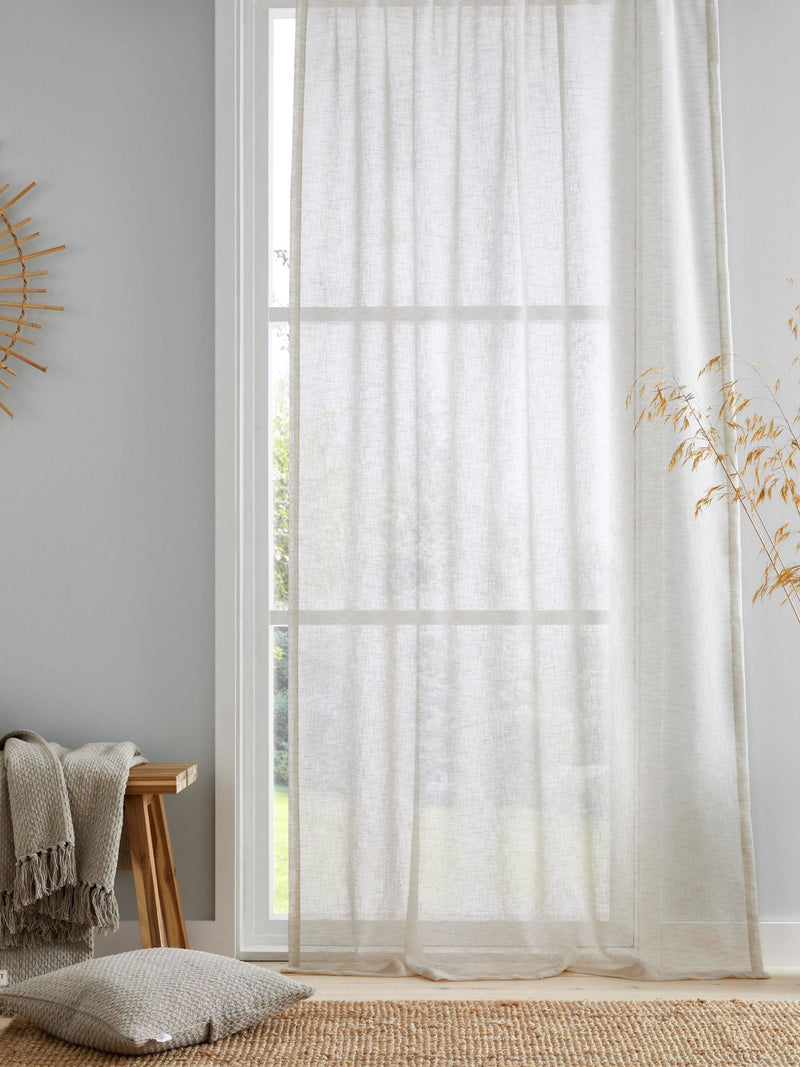 Drift Home Natural Kayla slot top voile panel 140cm x 122cm - British product