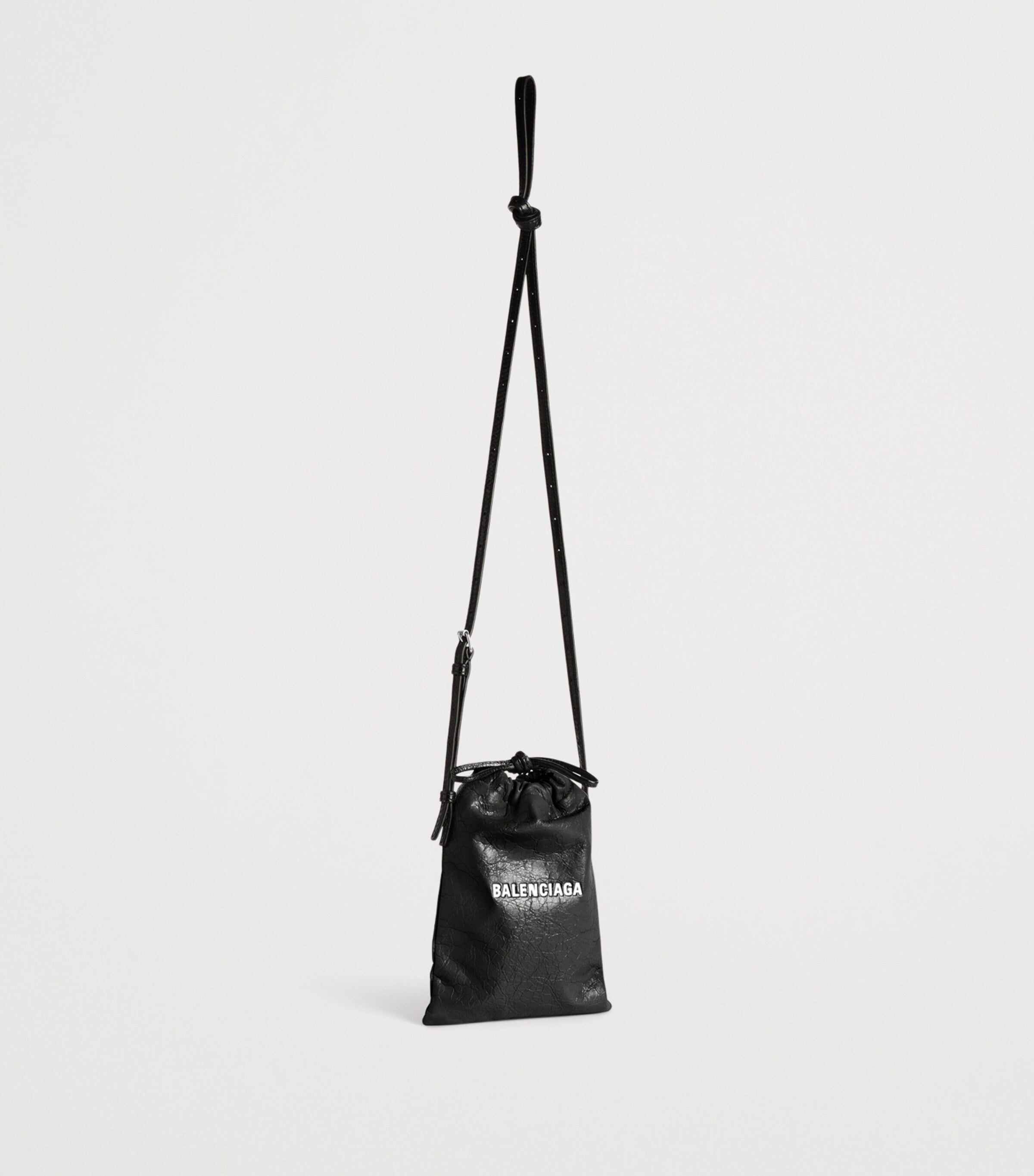 Balenciaga leather shopper phone holder - British product