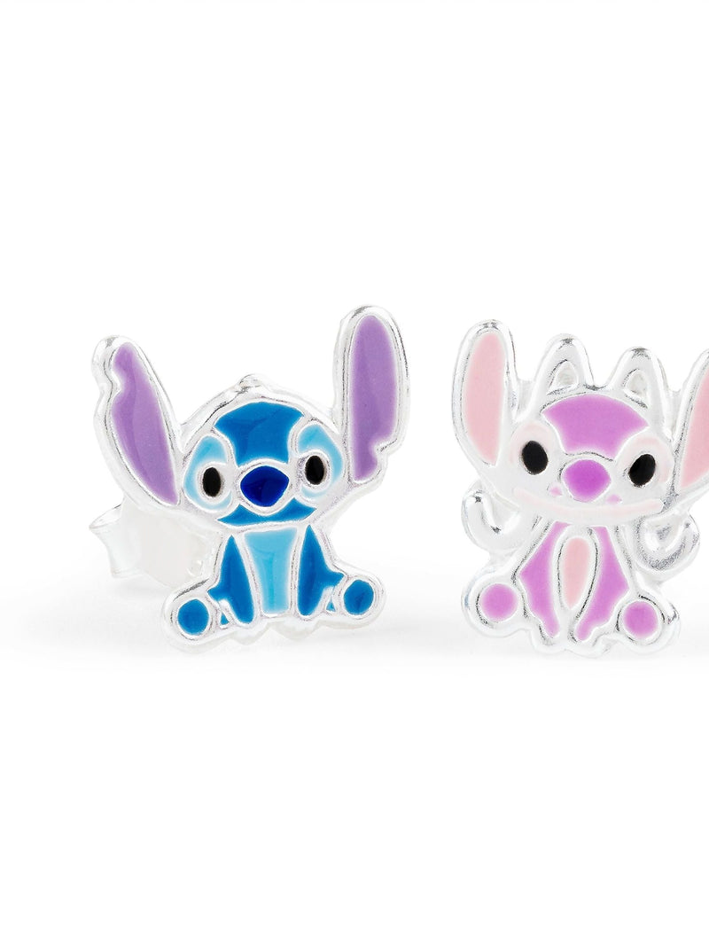 Peers Hardy Disney Lilo Stitch silver enamel earrings, UK version