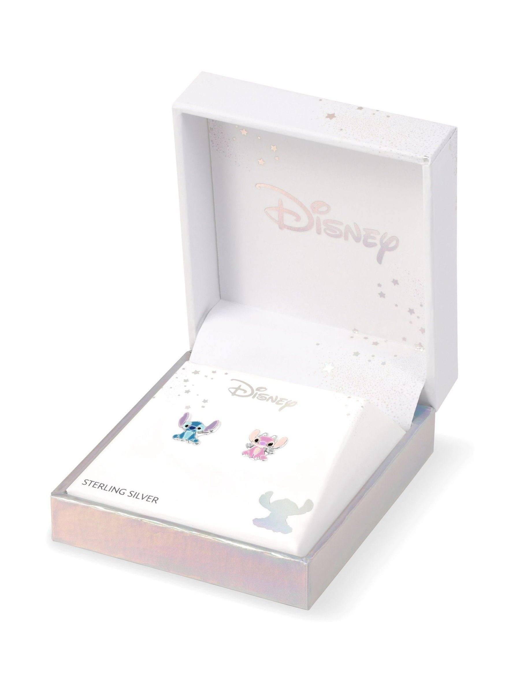 Peers Hardy Disney Lilo Stitch silver enamel earrings, UK version