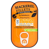 Sainsbury's Mackerel Fillets in Smoky BBQ Sauce 125g Fish Sainsburys   