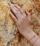 Astrid & Miyu gold-plated essential stacking ring - British product