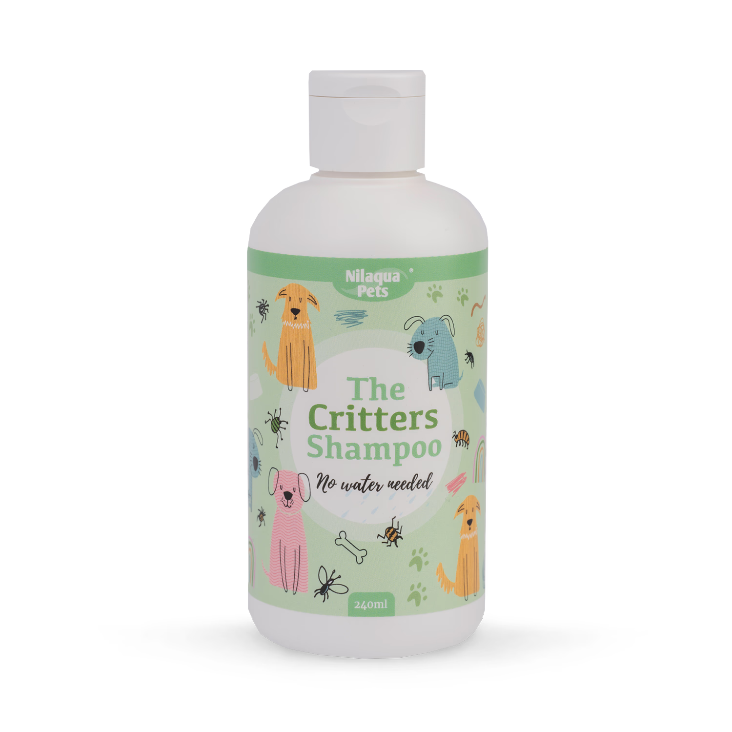 The Critters Towel Off Pet Shampoo 240ml, imported from the UK