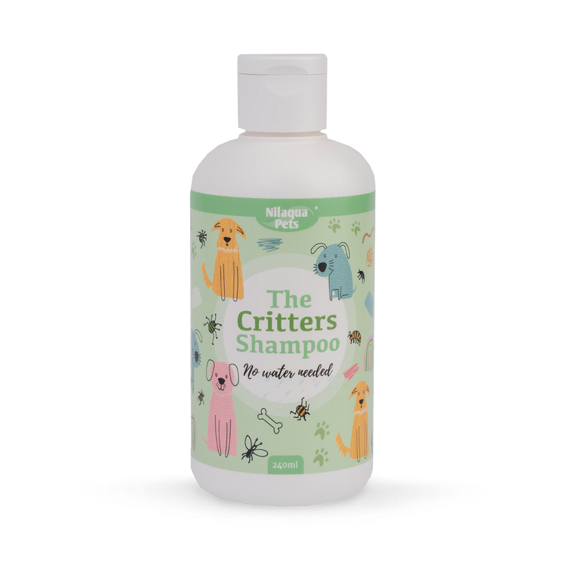 The Critters Towel Off Pet Shampoo 240ml, imported from the UK
