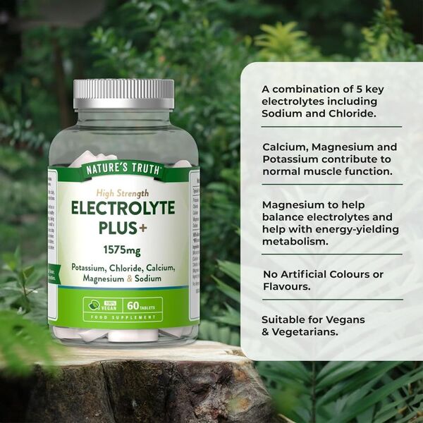 Nature's Truth Electrolyte Plus 60 tablets, imported from the UK