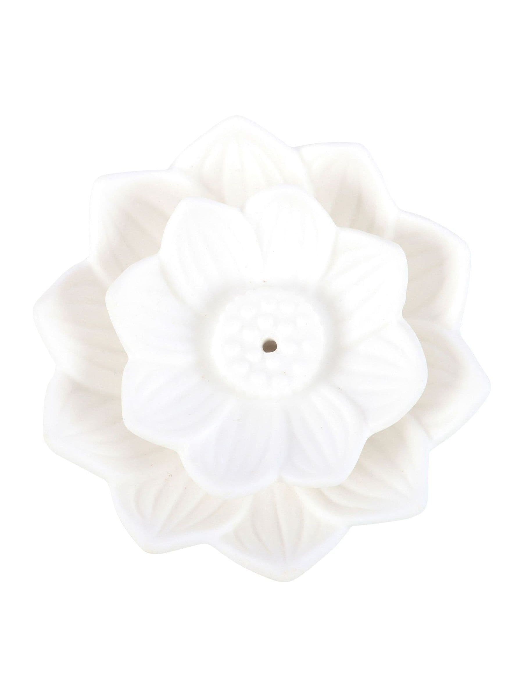 Something Different white lotus incense holder ceramic - British product