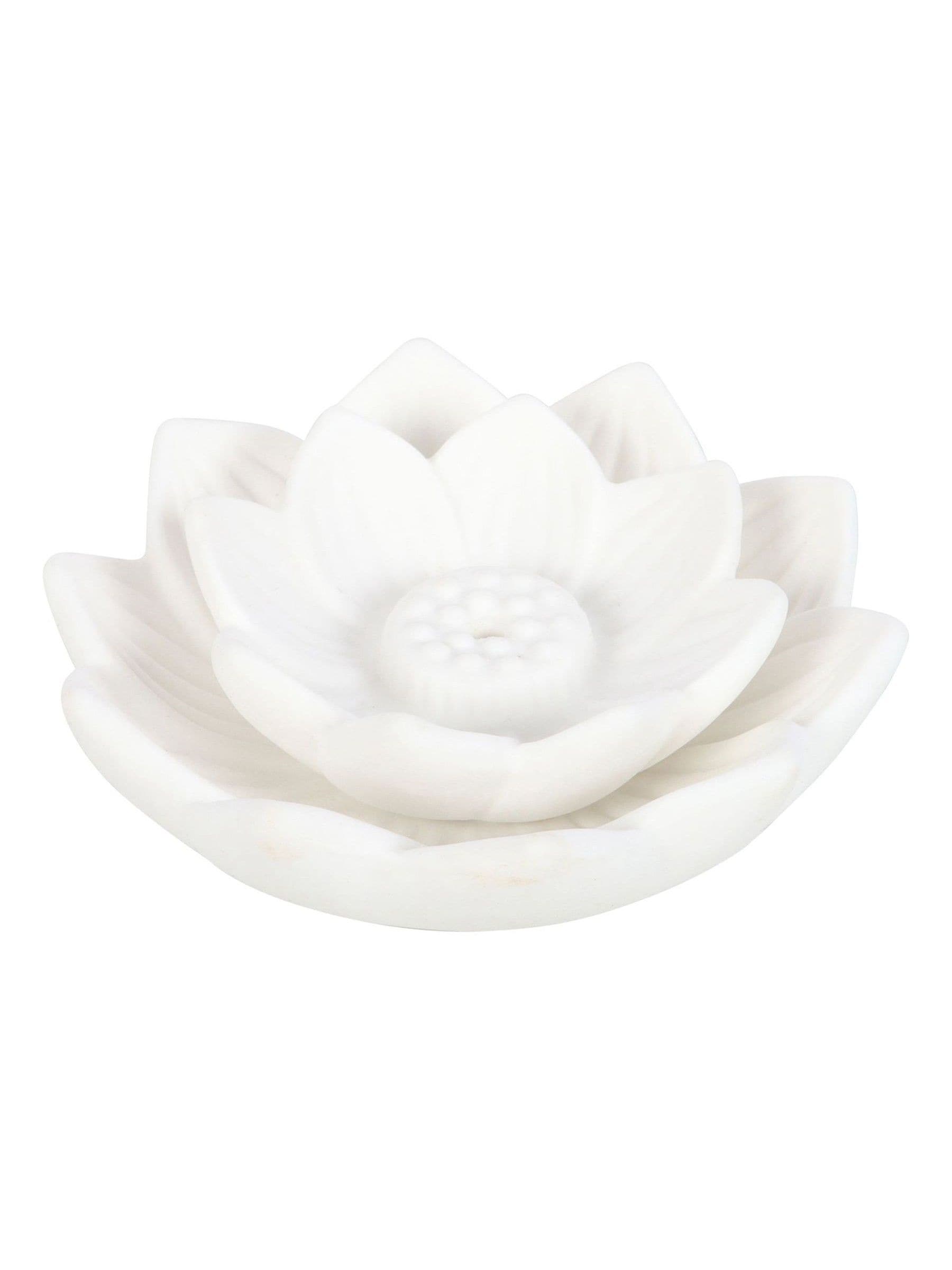 Something Different white lotus incense holder ceramic - British product