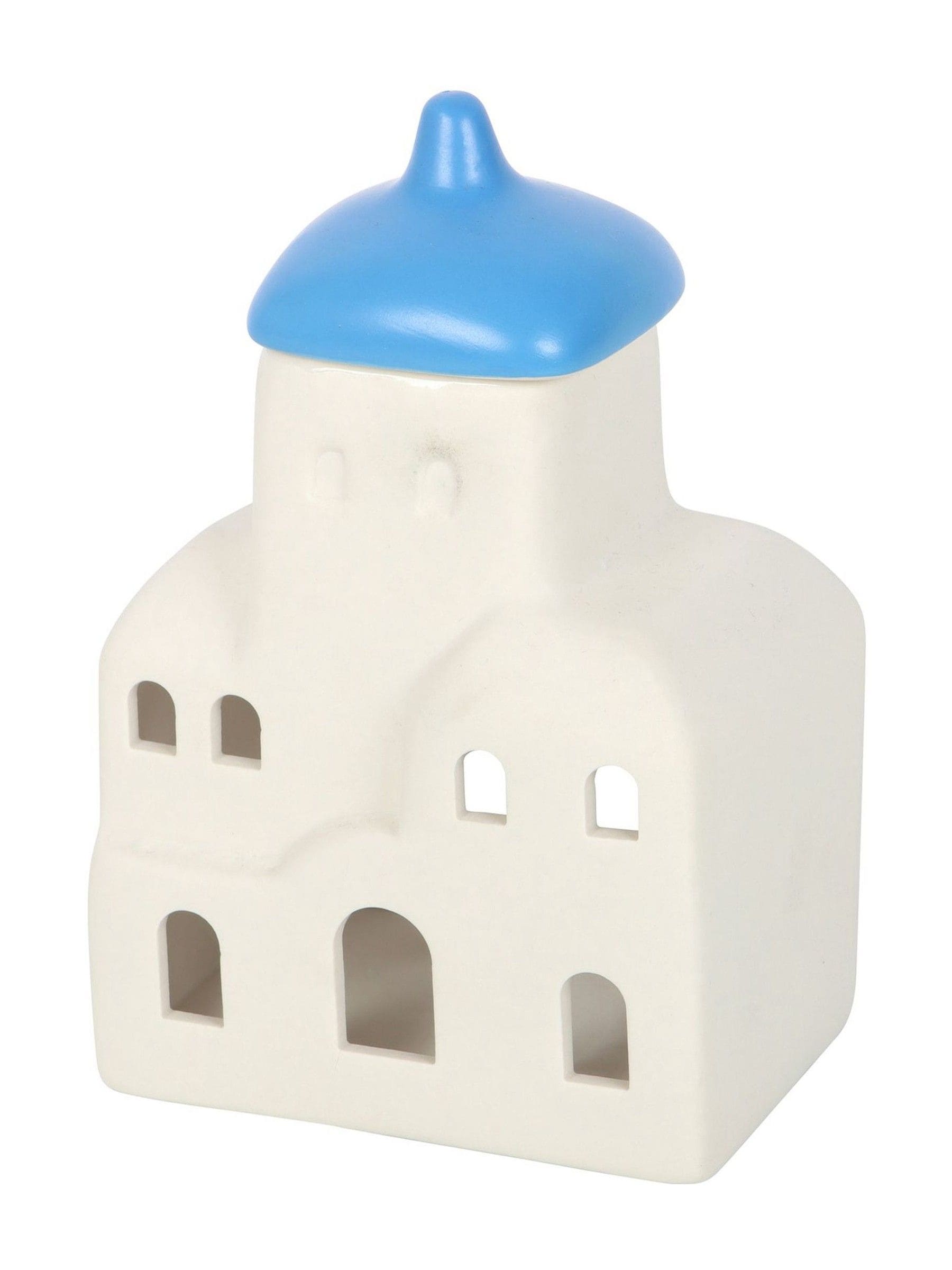 Something Different White Santorini oil burner and wax warmer, UK version