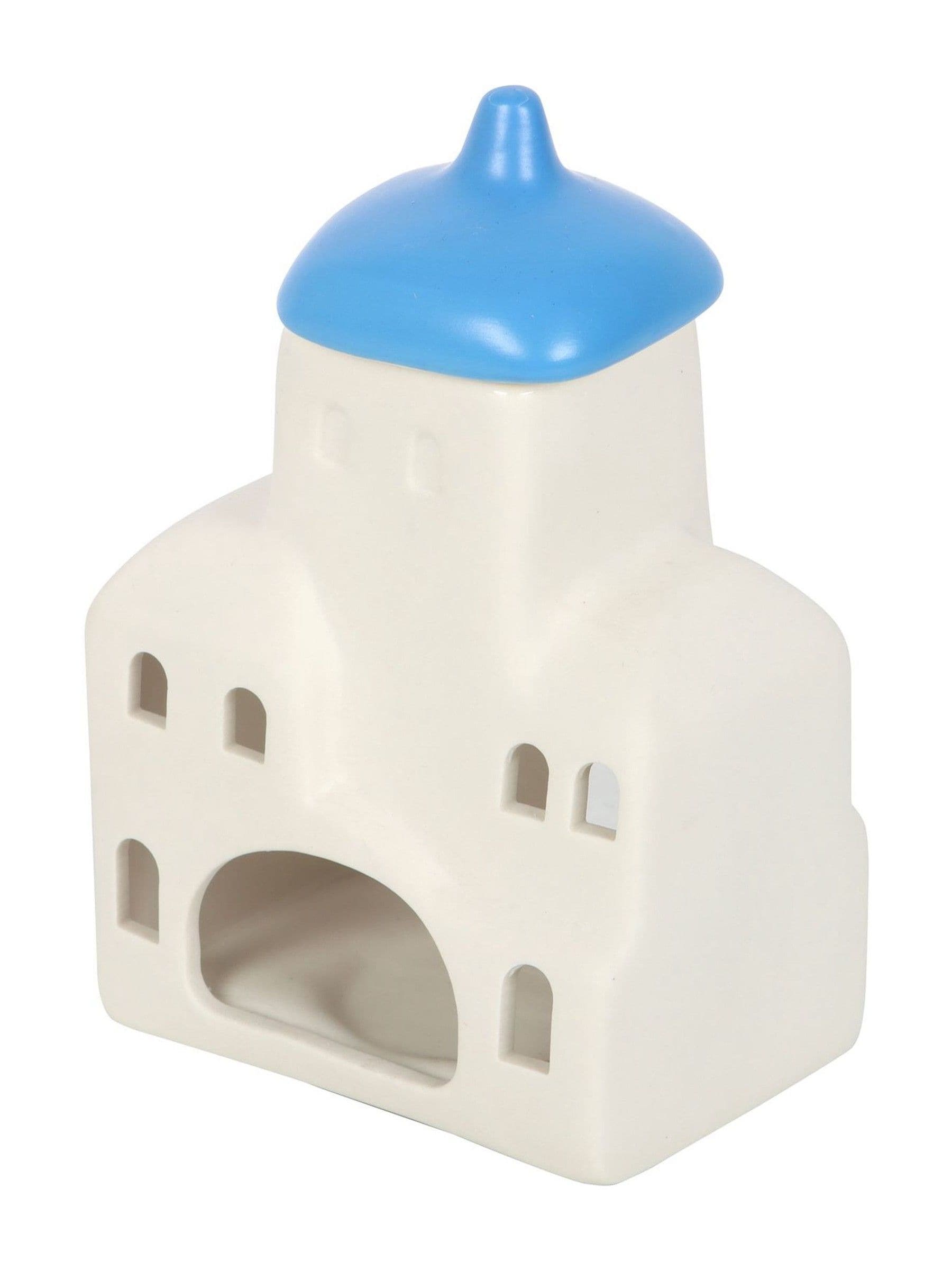 Something Different White Santorini oil burner and wax warmer, UK version