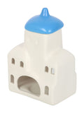 Something Different White Santorini oil burner and wax warmer, UK version
