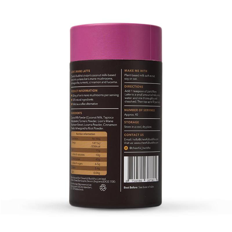 Cheerful Buddha Lion's Mane Latte powder 150g - British product