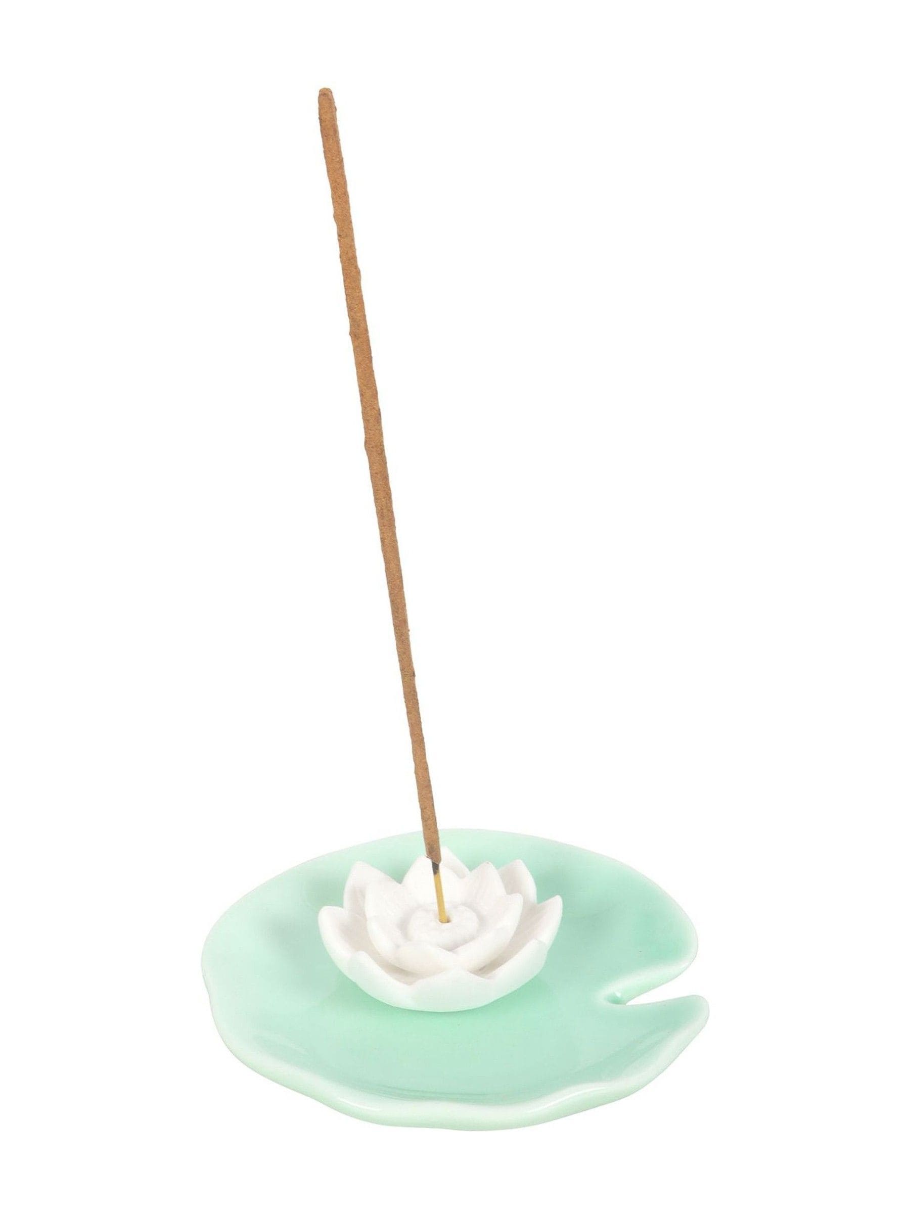 Something Different green lotus incense holder and trinket dish, UK version