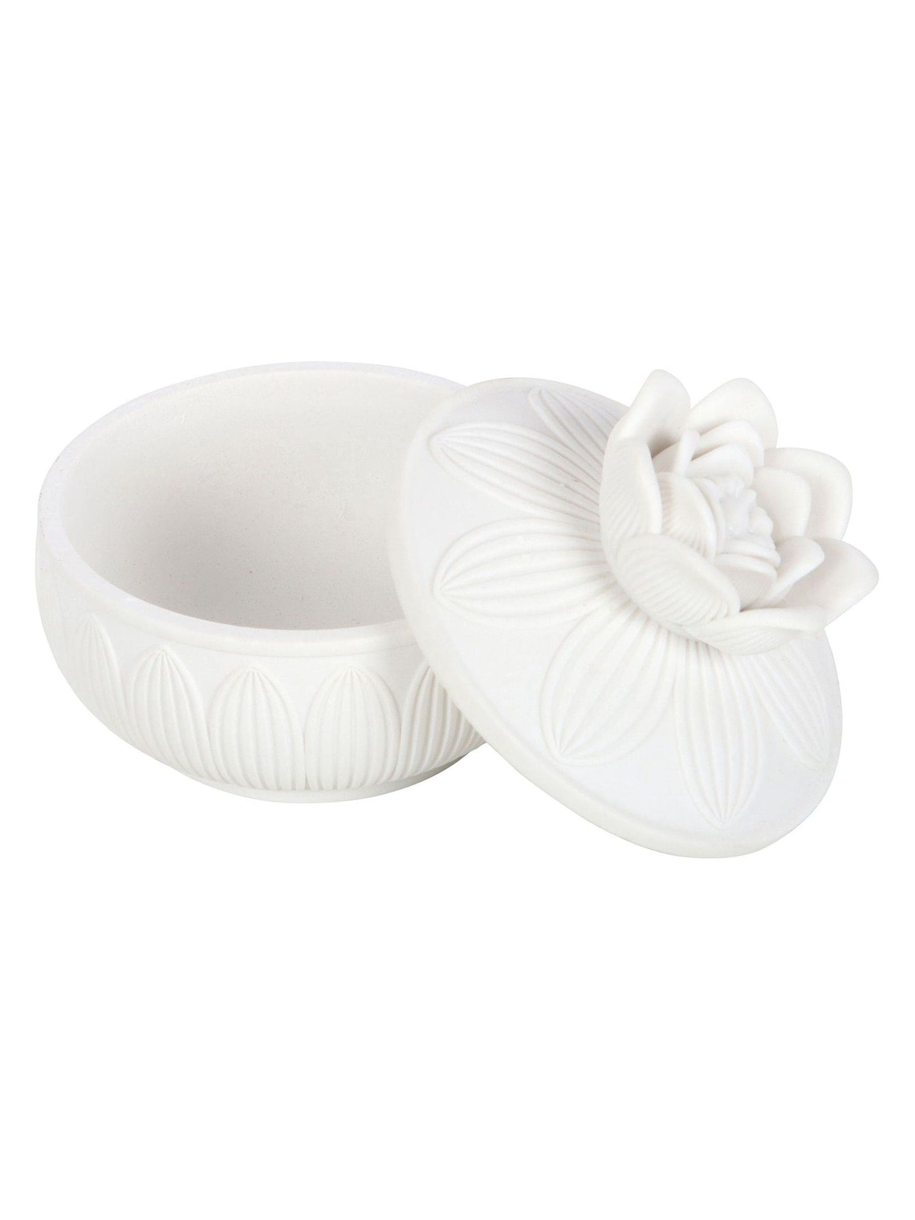 Something Different white lotus ceramic trinket box (British brand)