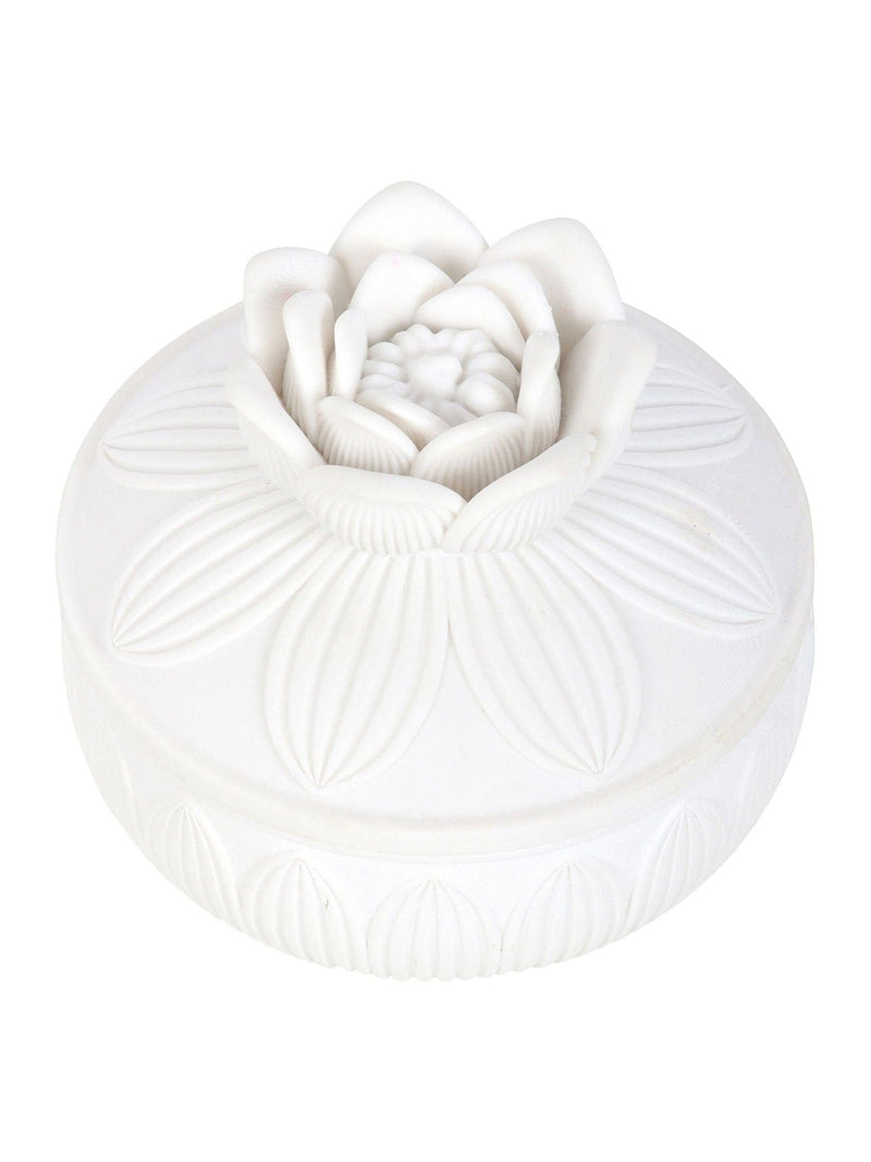 Something Different white lotus ceramic trinket box (British brand)
