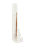 Something Different white chakra incense holder with lotus pose - British product