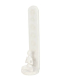 Something Different white chakra incense holder with lotus pose - British product