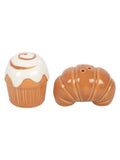 Something Different brown pastry salt and pepper shakers ceramic (British brand)