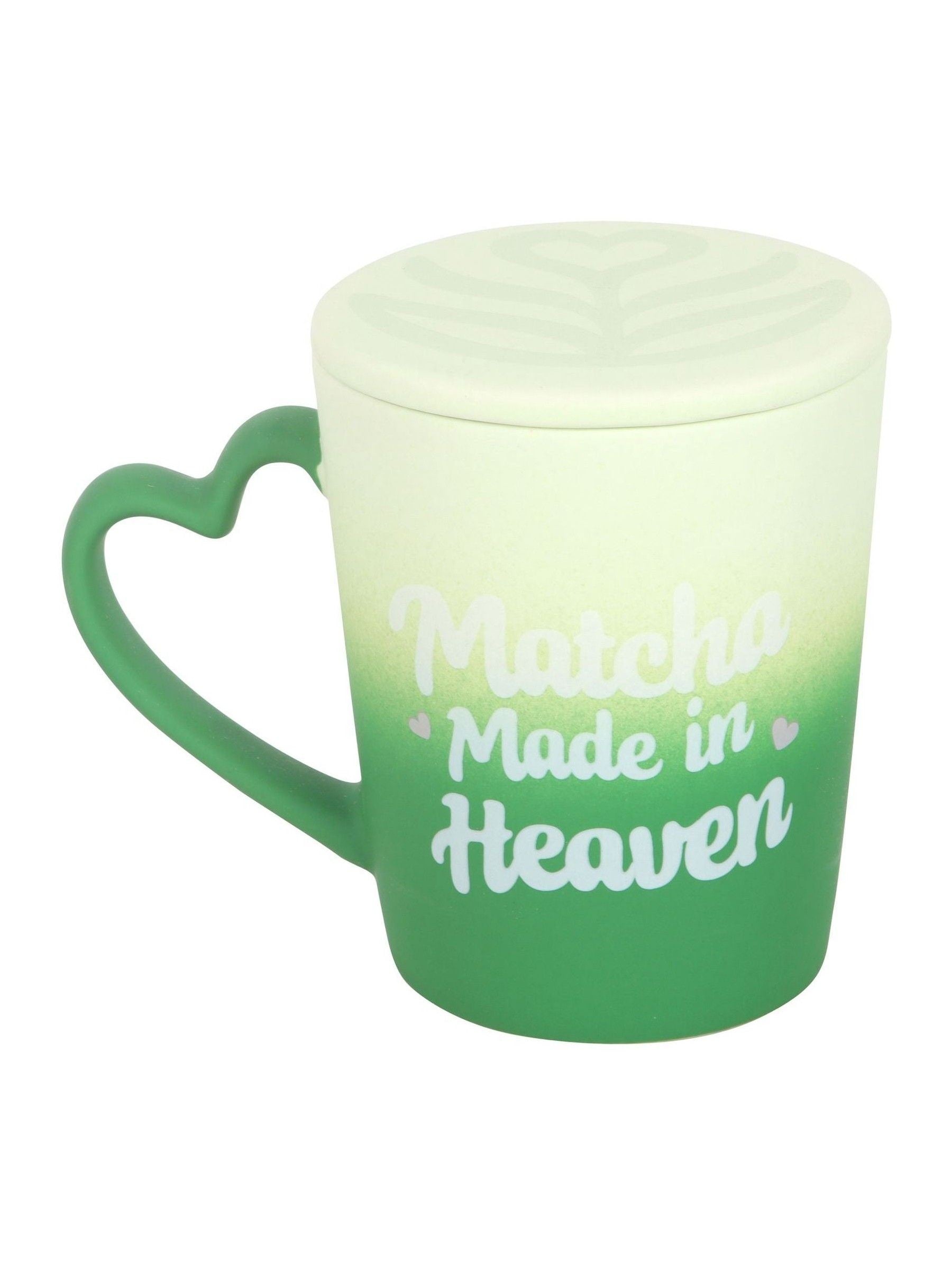 Something Different ceramic matcha mug with coaster lid, one size - British product