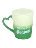 Something Different ceramic matcha mug with coaster lid, one size - British product