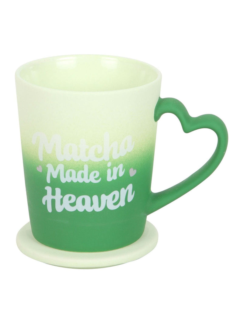 Something Different ceramic matcha mug with coaster lid, one size - British product