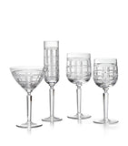 Ralph Lauren Home Hudson Plaid red wine glass, imported from the UK