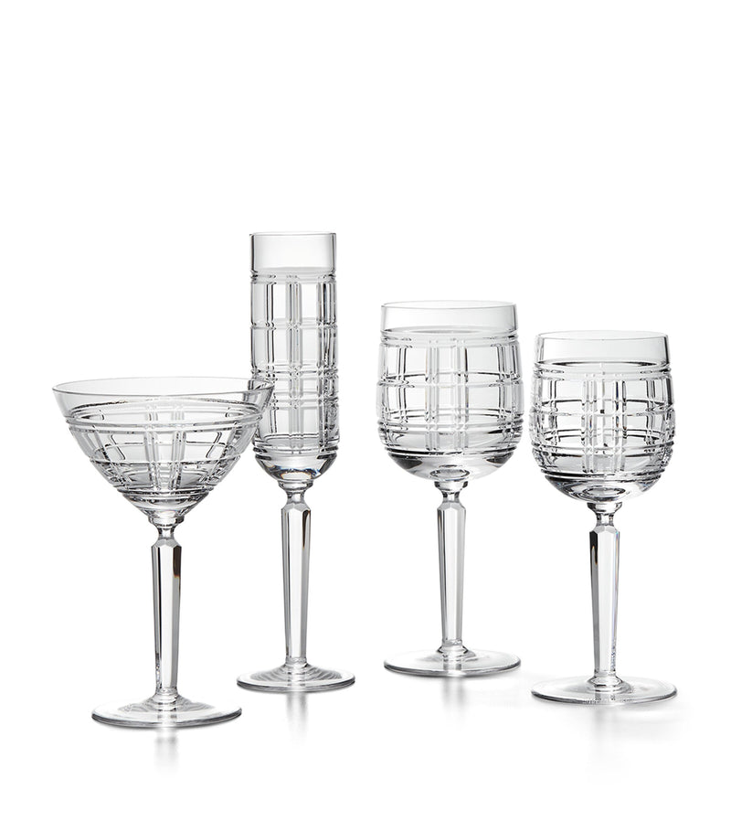 Ralph Lauren Home Hudson Plaid red wine glass, imported from the UK