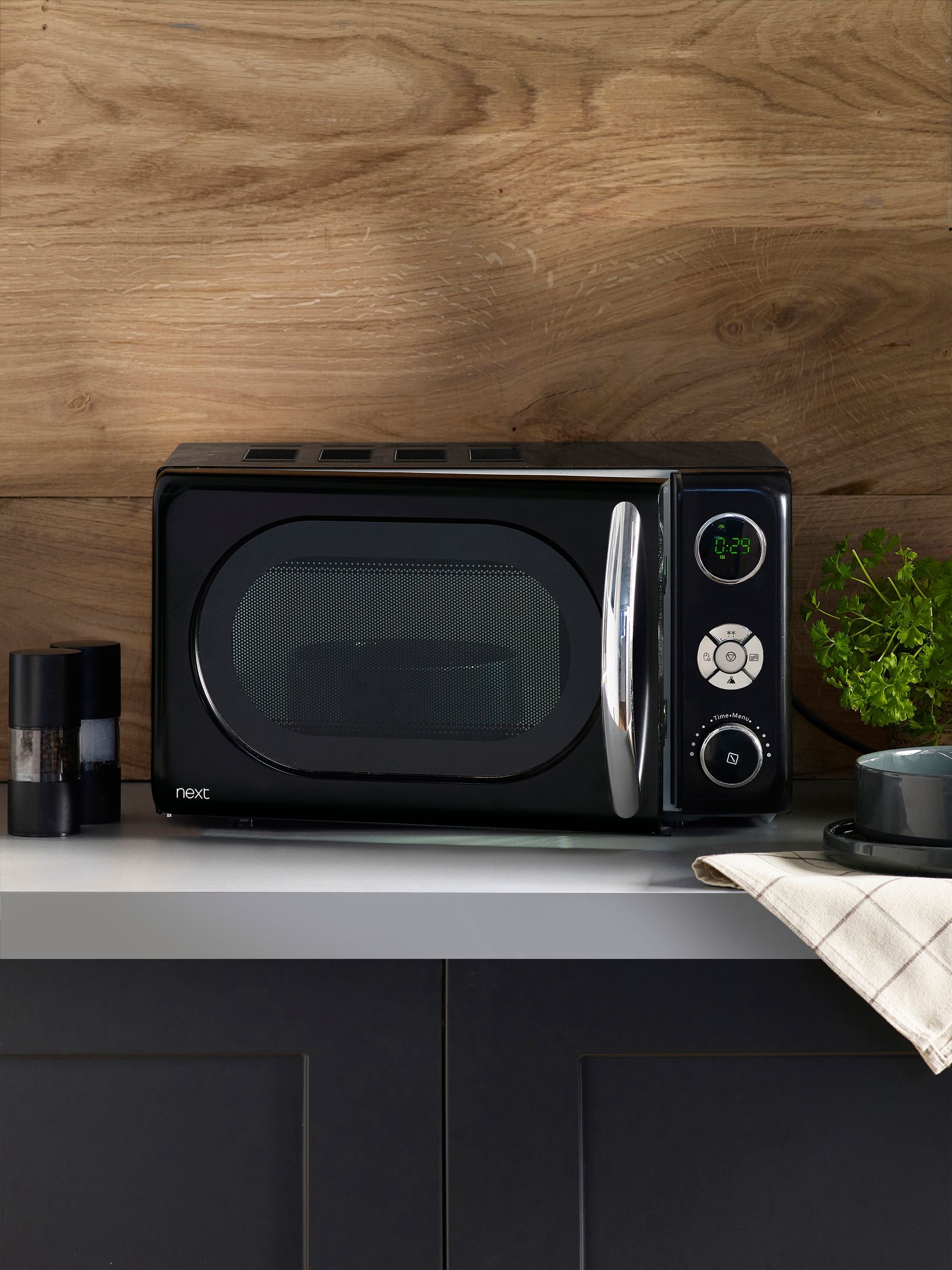 Brushed Copper Digital Microwave 20L - British product